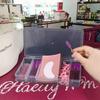 Professional Portable 5 Grids Separated Transparent Arylic  Storage Box Rectangle Eyelashes Extension Tool Storage Box