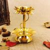 4Inch Flower Leaf Candle Holder Candle Stand Butter Lamp Holder Suitable for Home Ornamentation and Festival Occasion