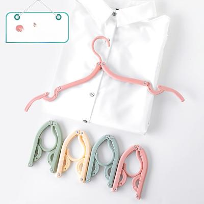 Folding Hanger 8 Portable Clothes for Adults and Children Household Non-trace Non-slip Clothes Hanging