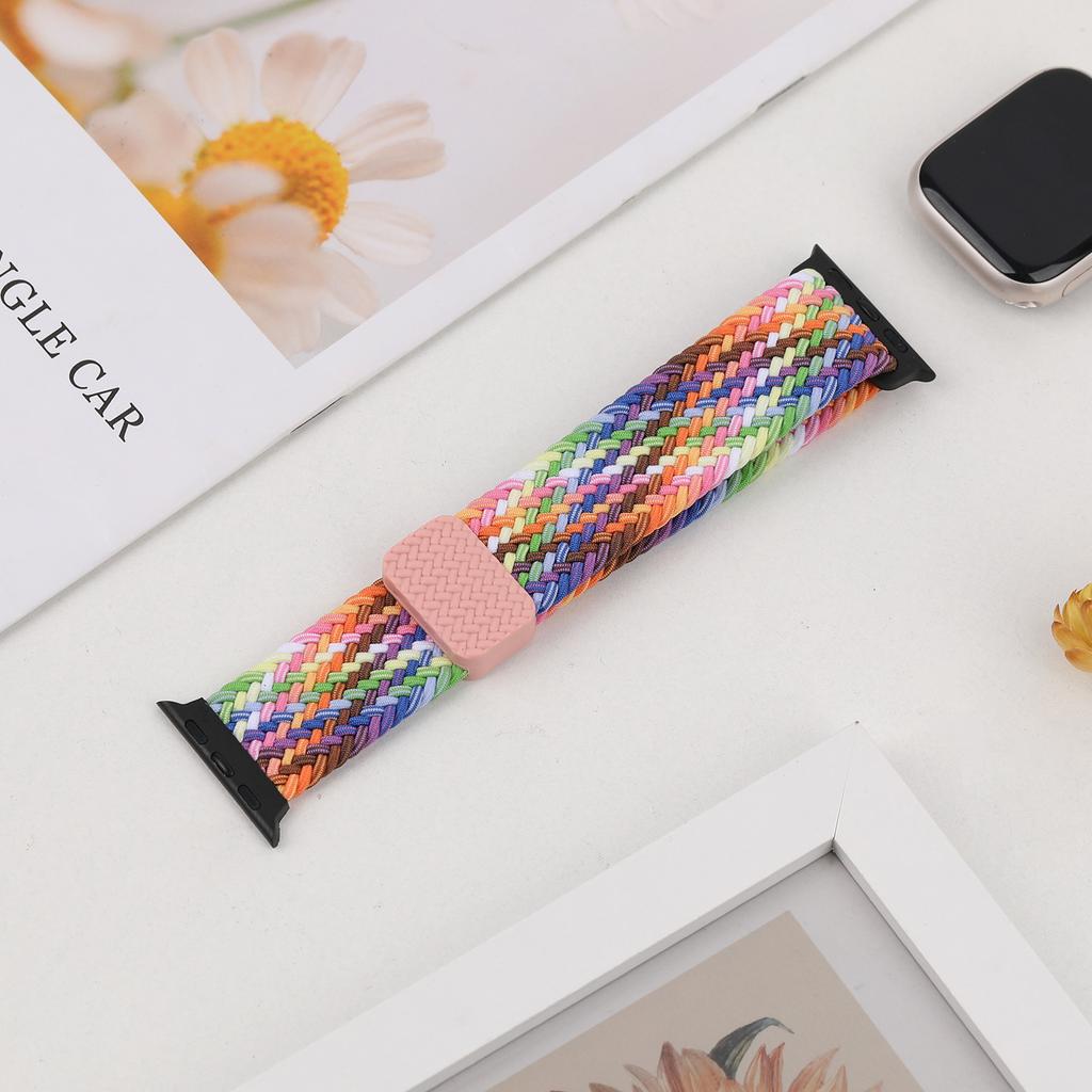 Straps For Apple Watch Band 40mm 44mm 45mm 41mm 42 46mm 49mm Magnetic Braided Bracelet correa iWatch Series 10 se 7 8 9 Ultra 2