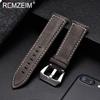 18mm 20mm 22mm 24mm Matte Leather Watchband Men Women Strap Luxury Brand Red Blue Green Watch Band Accessories