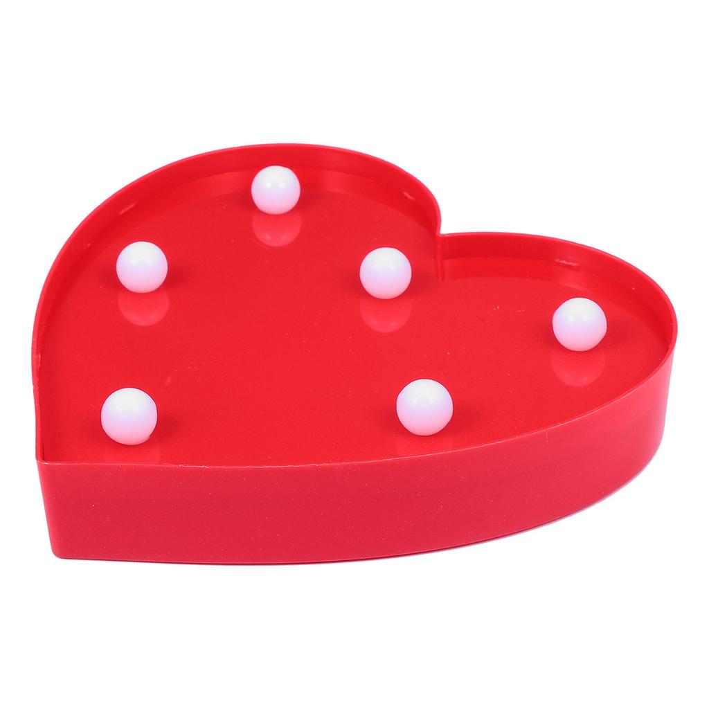 LED Heart Shaped Light Romantic Home Decor Wedding Prop Party Decoration Heart Shape Night Lamp Desktop Ornament Reusable