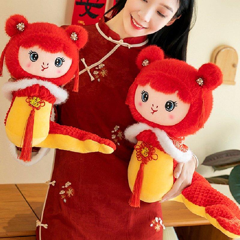 Snake 2025 Mascot Plush Toy Dolls Room Decoration Ornaments Spring Festival Gift
