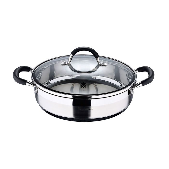 Casserole - Masterpro - BGMP-1503-BK - Acier inoxydable AISI 304 - 3,8 L - 28 x 7 cm