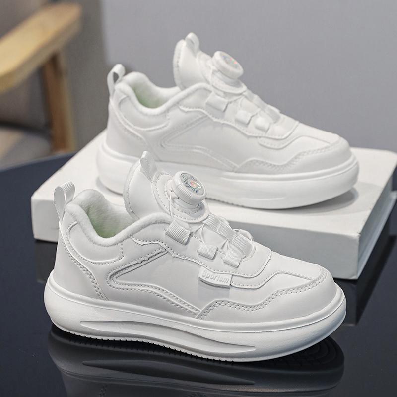 

Детская осенне-зимняя дышащая обувь для скейтбординга с высоким берцем для детей, студентов, трендовые спортивные кроссовки для бега для мальчиков и девочек, удобные спортивные кроссовки 28 белый