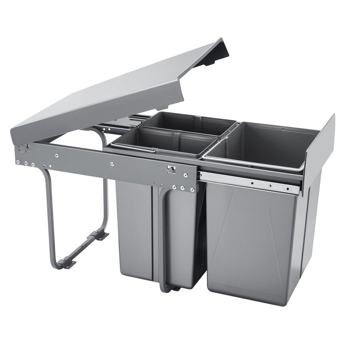 Double 20+10+10L Pullout Waste Container Under