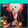Red And Black Pet Vampire Cape Mysterious Fashionable And Comfortable For Your Pet!