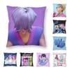 KPop Demon Hunters Saja Boys Pillowcase Printed Fabric Cushion Cover Decor Pillow Case Cover Bed Square 18''