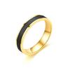 Bxzyrt 4mm Partner Fingerring Edelstahl Schwarz Weiß Epoxid Mädchen Ringe Männer Partnerringe Frauen Goldfarbe Verlobungsringe Schmuck Trendige Ringe