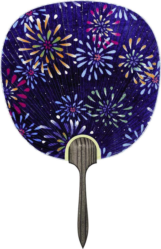 Shiomi Uchiwa Fireworks Fan 24 x 37cm 2709