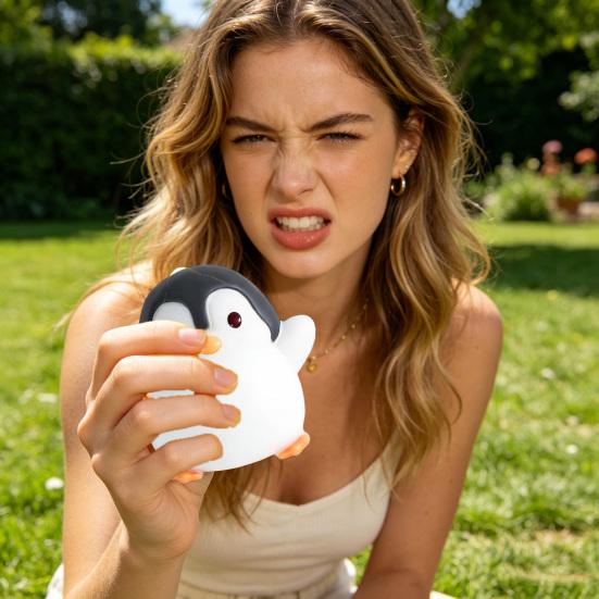 Yousheng Squeeze Toy with Cuet Penguin Shape Fidget Toy Stress Relief Sensory Toy Soft TPR Squeeze Figure for Kids Teens Adults