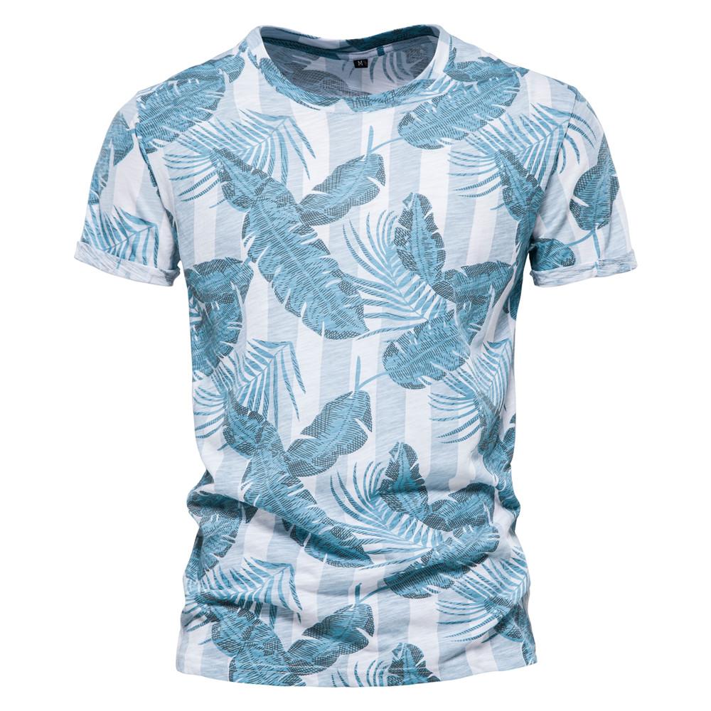 Hawaiian Leaves 3D Printed Summer Men's Casual Sports High-quality Street Classic Retro Oversized O-neck Short Sleeve Shirt Top