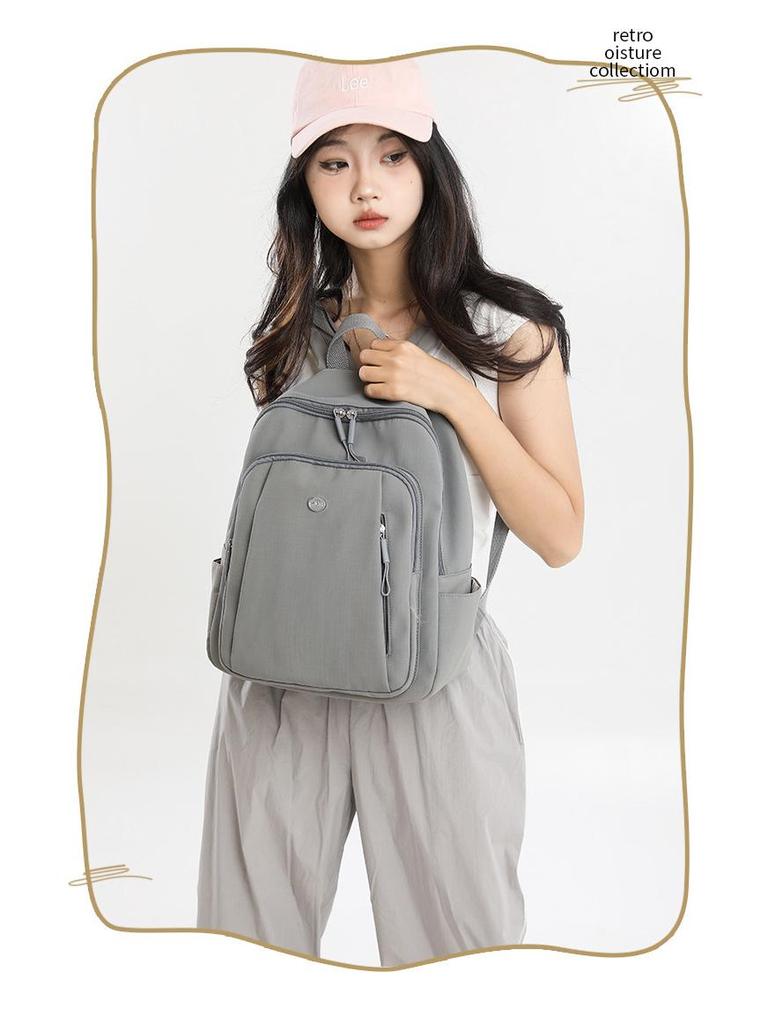 Trendy Women's Large-Capacity Nylon Backpack for High School and Travel