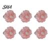 Lightweight Napkin Holders 6Pcs Pink Flower Rings, Acrylic Holders, Reusable Elegant Dinner Rings for Wedding Bridal Shower Banquet