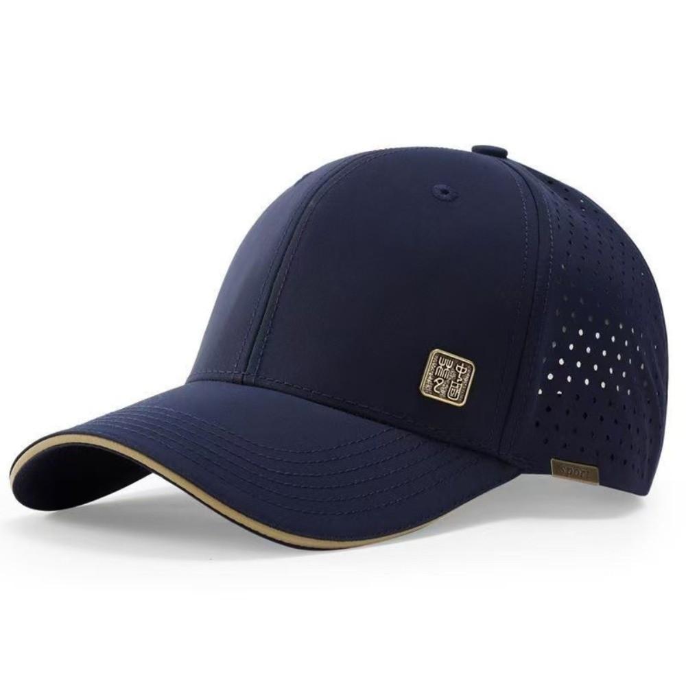Fashion Breathable Perforated Baseball Cap Quick Dry Waterproof Streetwear Hat Adjustable Outdoor Sun Hat For Men