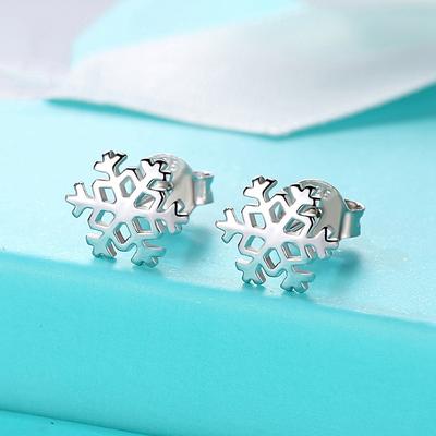 Snowflake Earrings Female Mori Ice Flower Ear Jewelry Fresh Flower Personality Cute Accessories