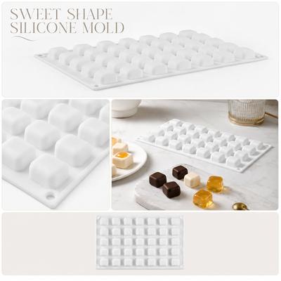 Food Grade Silicone Mold for Baking 48 Cavities Rectangular Shape Flexible Non Stick Chocolate Candy Ice Cube Tray Kitchen Tool