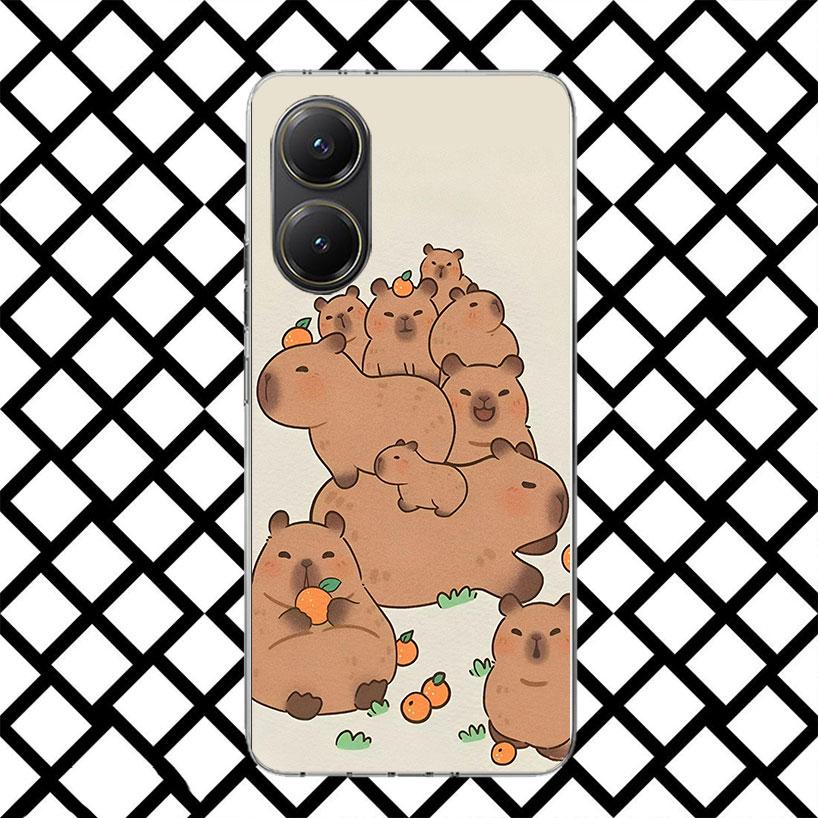 Funny Capybara Cartoon Animal Phone Case for Xiaomi Poco F7 Ultra X7 X6 X5 Pro X4 Gt M8 M7 Redmi 15 15C 13 13C 12 12C Soft Cover