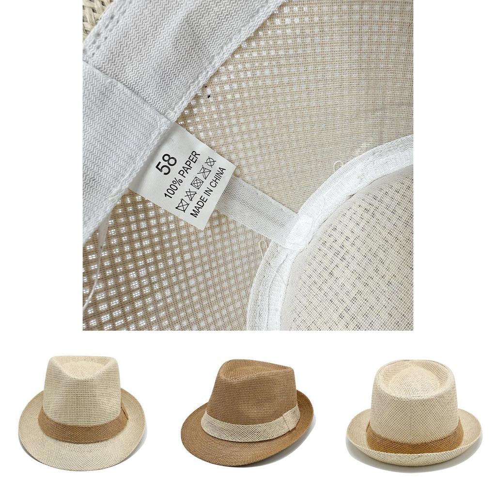 British Jazz Style Straw Hat For Men With Wide Brim Sun Protection For Beach And Casual Wear