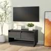 Vidaxl Szafka Pod Telewizor, Szara, 74X34X40 Cm, Lite Drewno Sosnowe