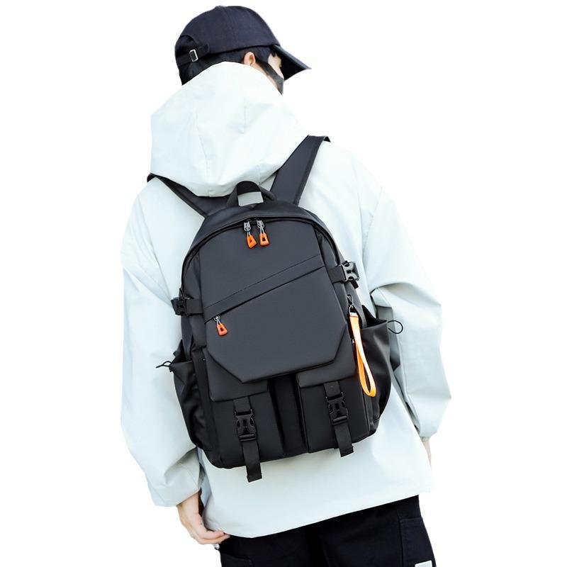Versatile Large Capacity Nylon Backpack for Junior High School Students - Unisex Casual & Computer Compatible