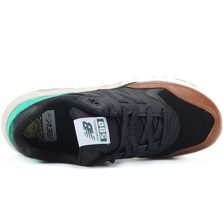New Balance 580 Unisex Black Green Low Top Running Shoes MRT580NK