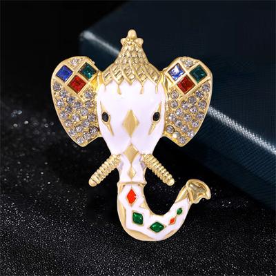 Spille vintage con elefante smaltato di bellezza per donna uomo Spilla casual unisex di alta qualità con personalità di alto livello, regali femminili