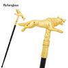 Golden Wolf Running Walking Cane Fashion Decorative Walking Stick Gentleman Elegant Cosplay Cane Knob Crosier 91cm