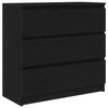 VidaXL Buffet Black Oak 80x35x76 Cm Engineered Wood, Storage Cabinet, Kitchen Storage Cabinet, Furniture of 861734