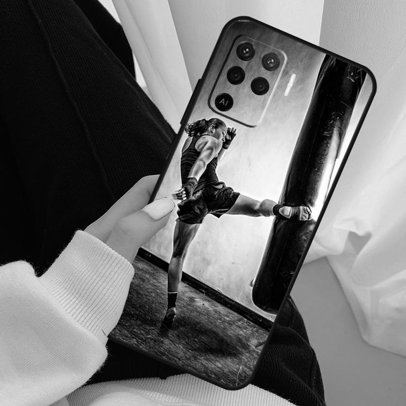Muay Thai Kickboxing Fight Case For Oppo A96 A76 A16 A60 A98 A58 A78 A18 A38 A80 A40 A77 A57 A17 A74 A54 A94 A15 A5 Pro