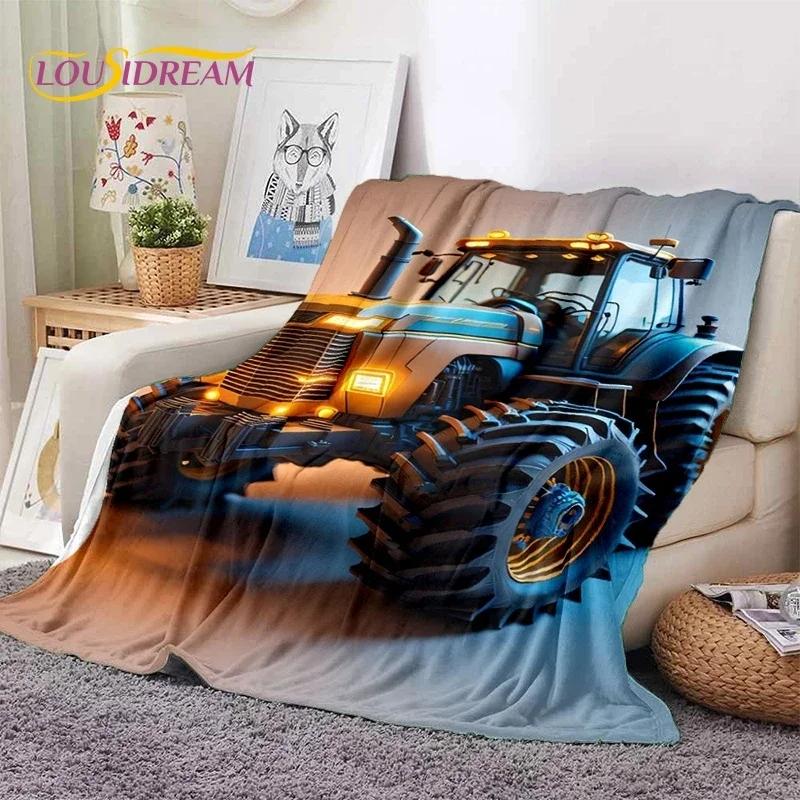 

Retro Tractor Car 3D Truck Soft Flannel Blanket for Beds Bedroom Sofa Picnic ,Throw Blanket for Cover Outdoors Leisure Gift 75x90cm