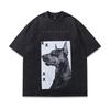 TKPA Doberman Vintage Crew Neck Unisex T-Shirt – Washed, Retro High Street Style, Loose Fit, Short Sleeve Streetwear