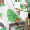 Cute Forest Animals Chiffon Sheer Curtains For Living Room Bedroom Decoration Window Tulle Curtains Drapes