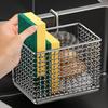 Wall Mounted Sink Drain Basket Stainless Steel Sponge Hanging Rack Kitchen Storage Holder  Kitchen