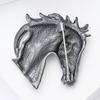 Alloy Horse Head Brooch Women Men Metal Horse Lapel Pin Animal Sweater Dress Suit Clothing Accessories Jewelry Gift