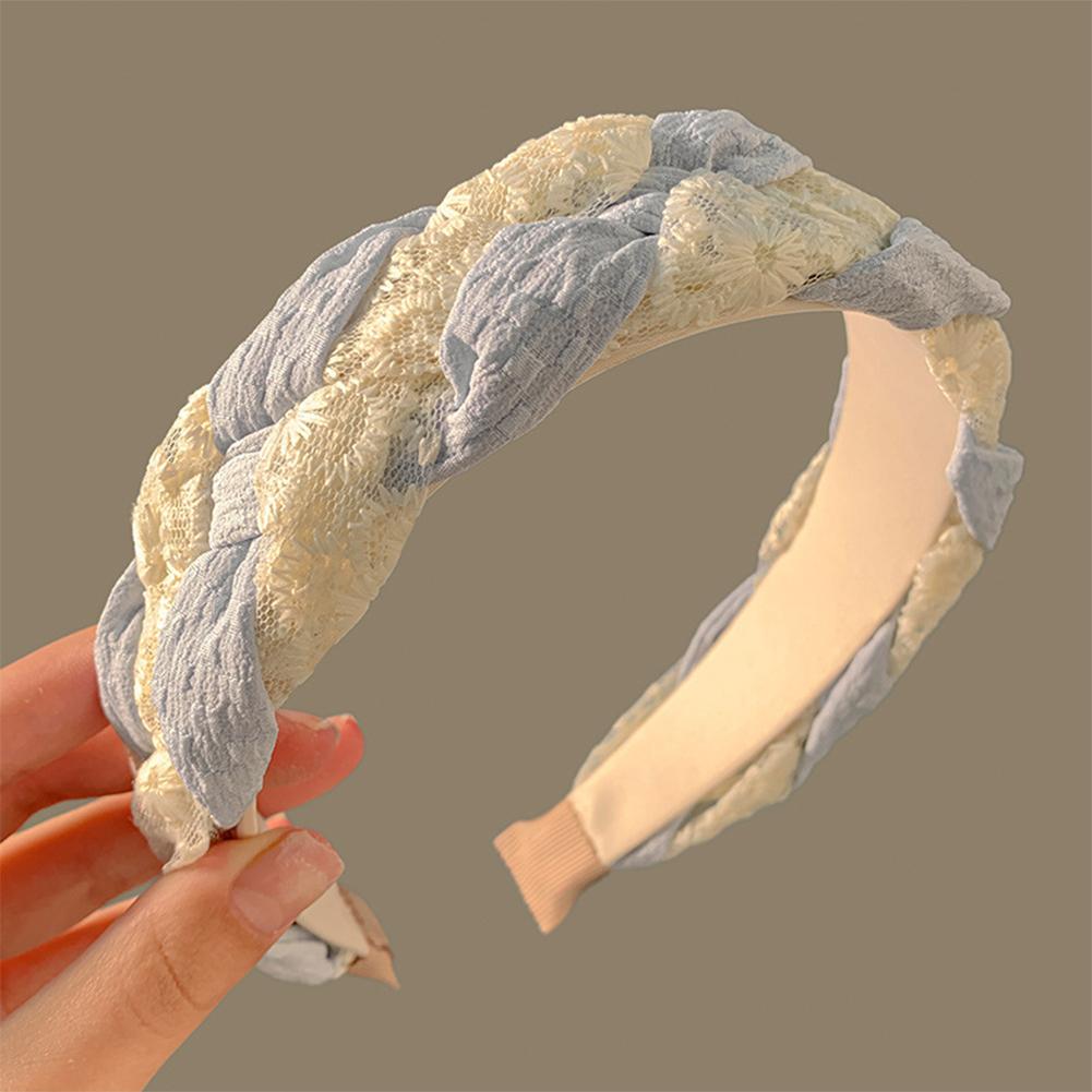 5pcs/set Lace Twist Braided Headband Versatile Temperamental Hair Hoop Hair Band Headwear Hair Accessories for Women