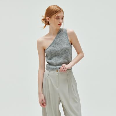 ODER Kid Mohair Asymmetrical Sleeveless - Gray
