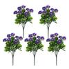 5 Pcs Faux Daisies Bundles UV Resistant Artificial Flowers Realistic Fake Fall Flowers with Bendable Stems for Flower Arrangement Indoor Decorations