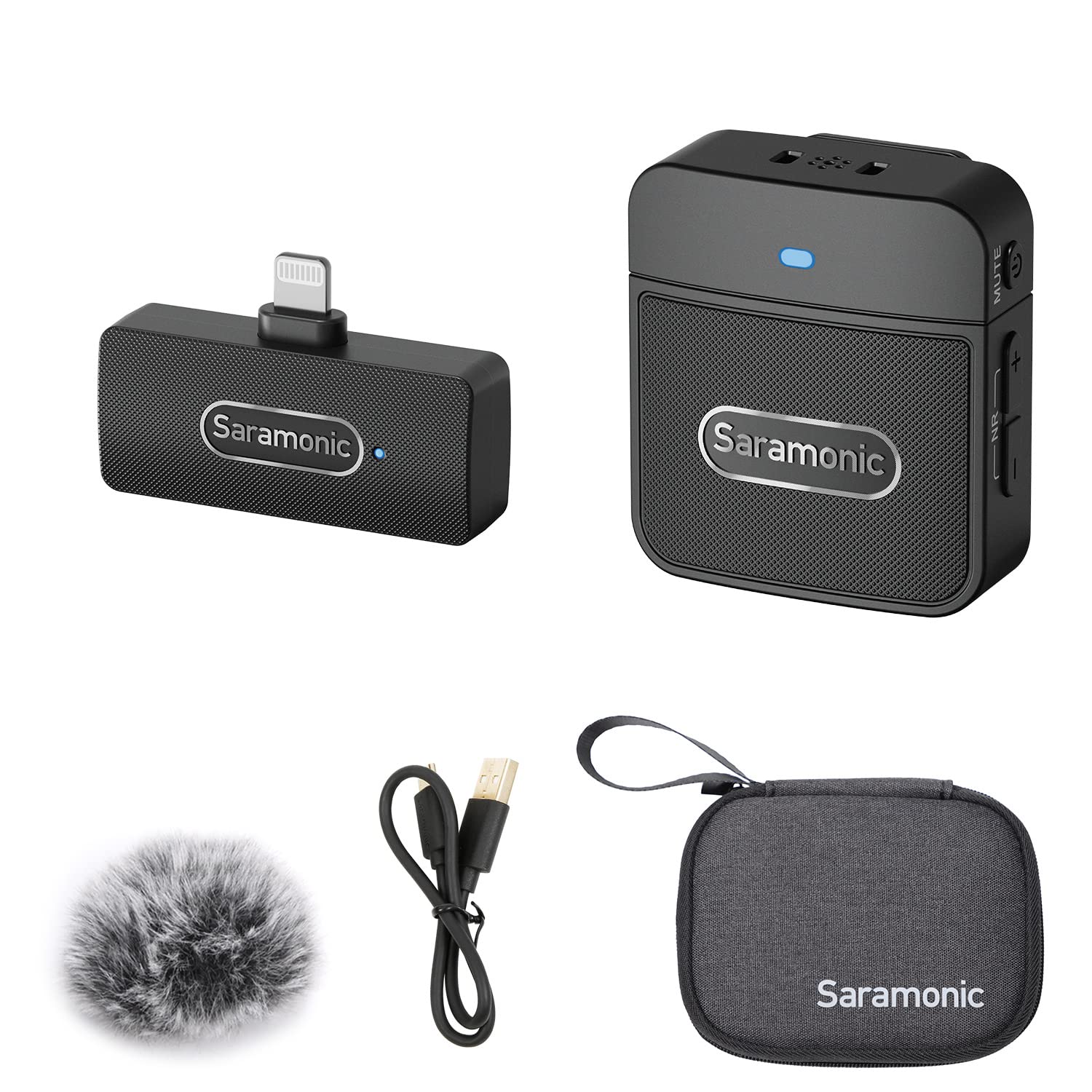 

Saramonic BLINK100 B3 Wireless Pin 50M Transmission Dual Channel Noise Automatic Ultra Mini 10 Hours Continuous Compatible with IOS Recording