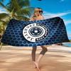 Soccer Club Emblem Design Printed Microfiber Beach Towel, Soft And Absorbent, Quick-Dry, Ideal for Summer Travel, Beach Essential, Swimming Pool