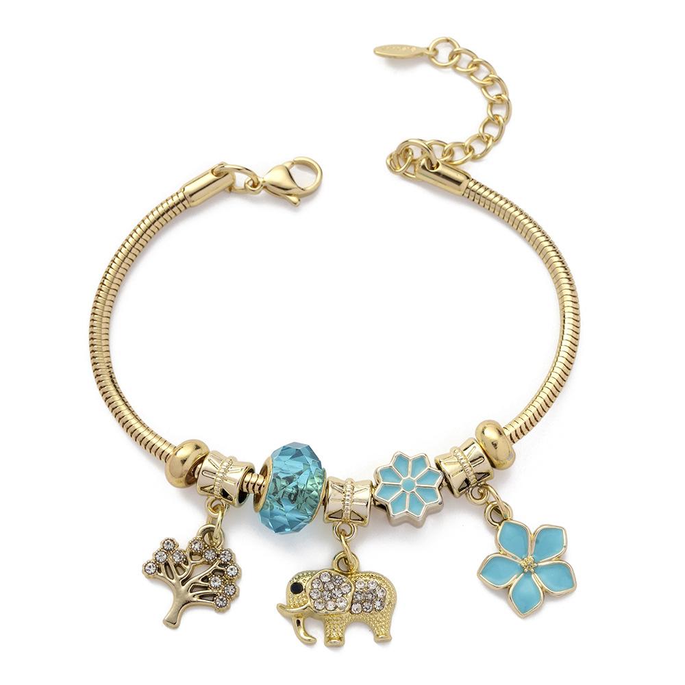 Gold Baby Elephant Pendant Bracelet PAN Hot-selling New Bracelet