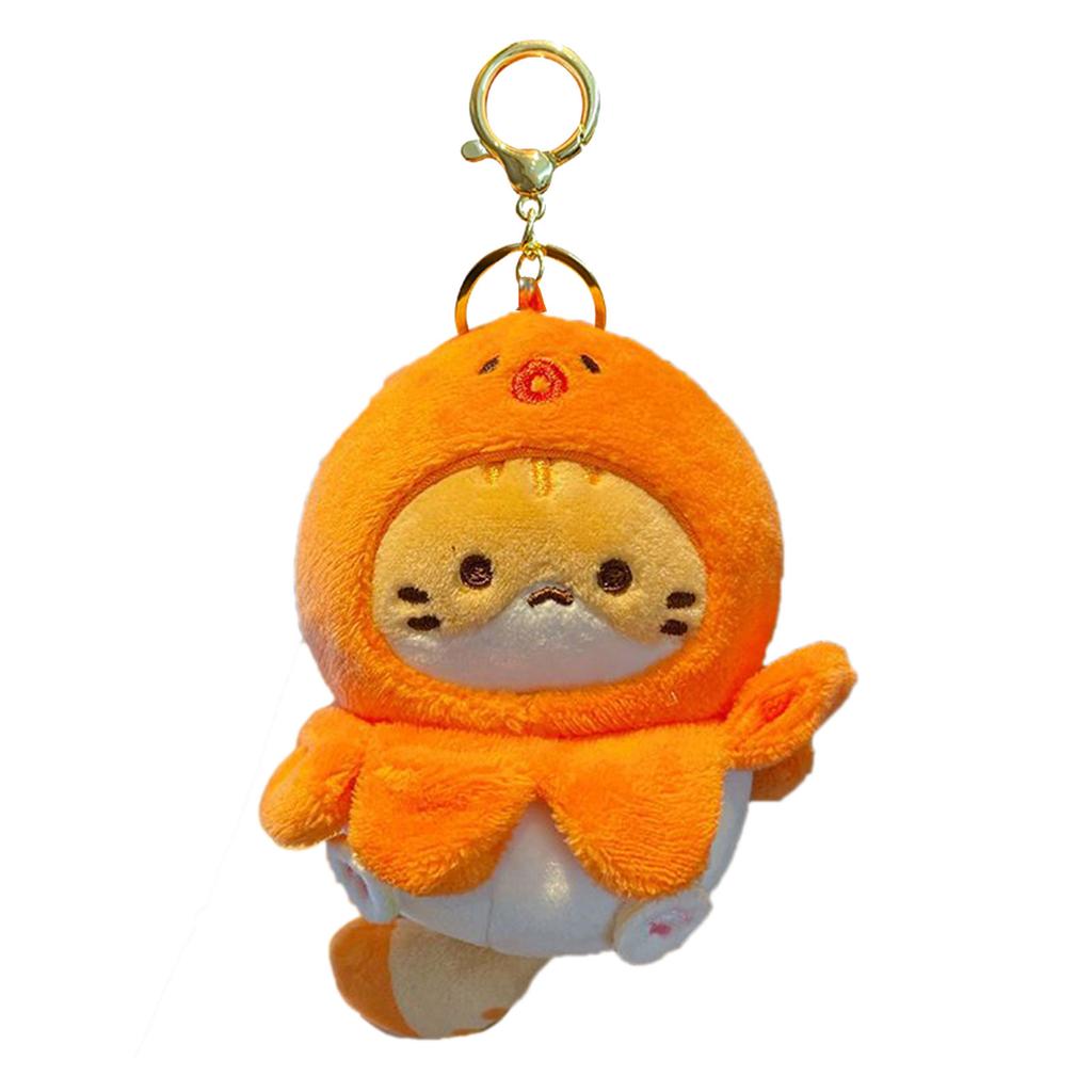 Cartoon Cats Plush Toy Bag Charm Fashion Key Ornament Plush Texture Hanging Pendant Suitable for Kids and Teens Present