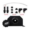 PQY -Universal 2L Alloy Engine Oil Fuel Gas Catch Can Breather Tank Bottle Coolant Radiator Overflow Tank  PQY-TK55BK