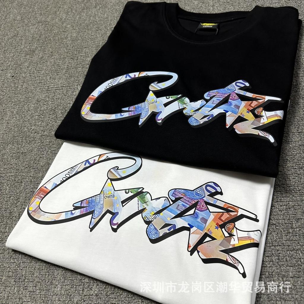 Cross-border European and American trendy brand Corteiz Alcatraz coin letter print short-sleeve T-shirt casual top for summer men and women
