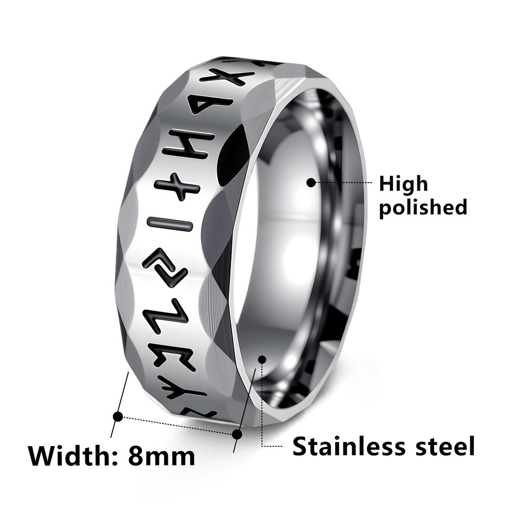 Neuer Wikinger Wikinger Runen Ring Retro Herrenschmuck