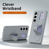 For Samsung Galaxy S24+ Case Customizable Smart Key Control Wristband Kickstand PC + Silicone Phone Cover