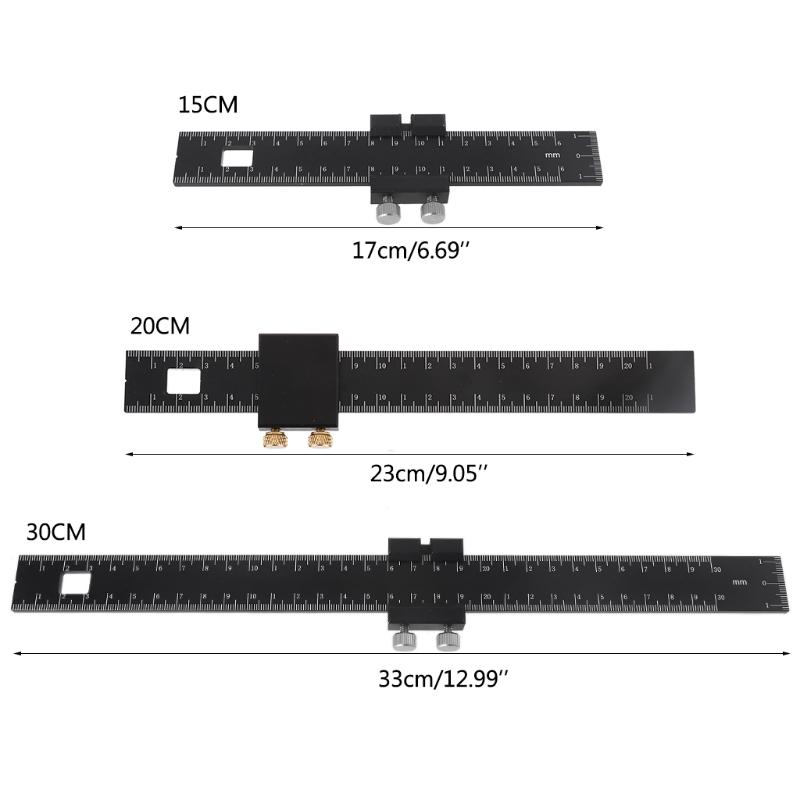 Precision Pocket Ruler Woodworking by Clear Style | Inch and Metric Indicators Professional Woodworking for T Track Rule