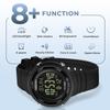 PINDOWS Women's Digital Sports Watch, 30m Waterproof, LED Backlight, 3 Alarms, Stopwatch, Countdown Timer, and Calendar for an Active Lifestyle