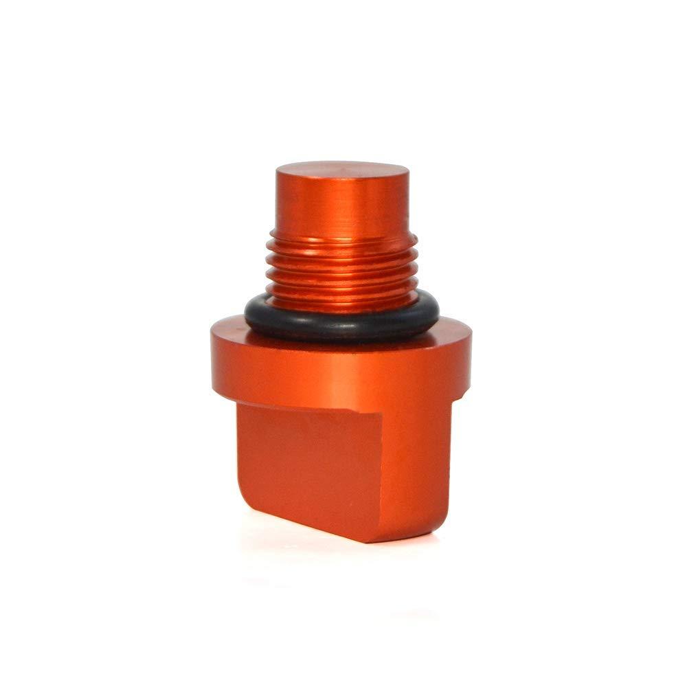 Karun Motorcycle Accessories CNC Orange Aluminum Engine Magnetic Oil Drain