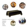 Black Gold Tablecloth 54X108 Inch (137X274Cm) Party Supplies, Rectangular Black Gold Table Cover For Halloween, Christmas
